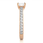 Load image into Gallery viewer, 2.12 CTW Cushion Cut Lab-Grown Diamond Engagement Ring with Princess Channel Set Accents
