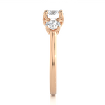 Load image into Gallery viewer, 1.62 CT Round Lab Grown Diamond Three Stone Ring | 3 Stone Gold Band

