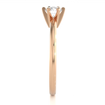 Load image into Gallery viewer, 0.41 CT Round Lab Grown Diamond Solitaire Engagement Ring | Four Prong Gold Band

