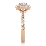 Load image into Gallery viewer, 1.64 CT Round Diamond Halo Lab Grown Ring with 25 Stones
