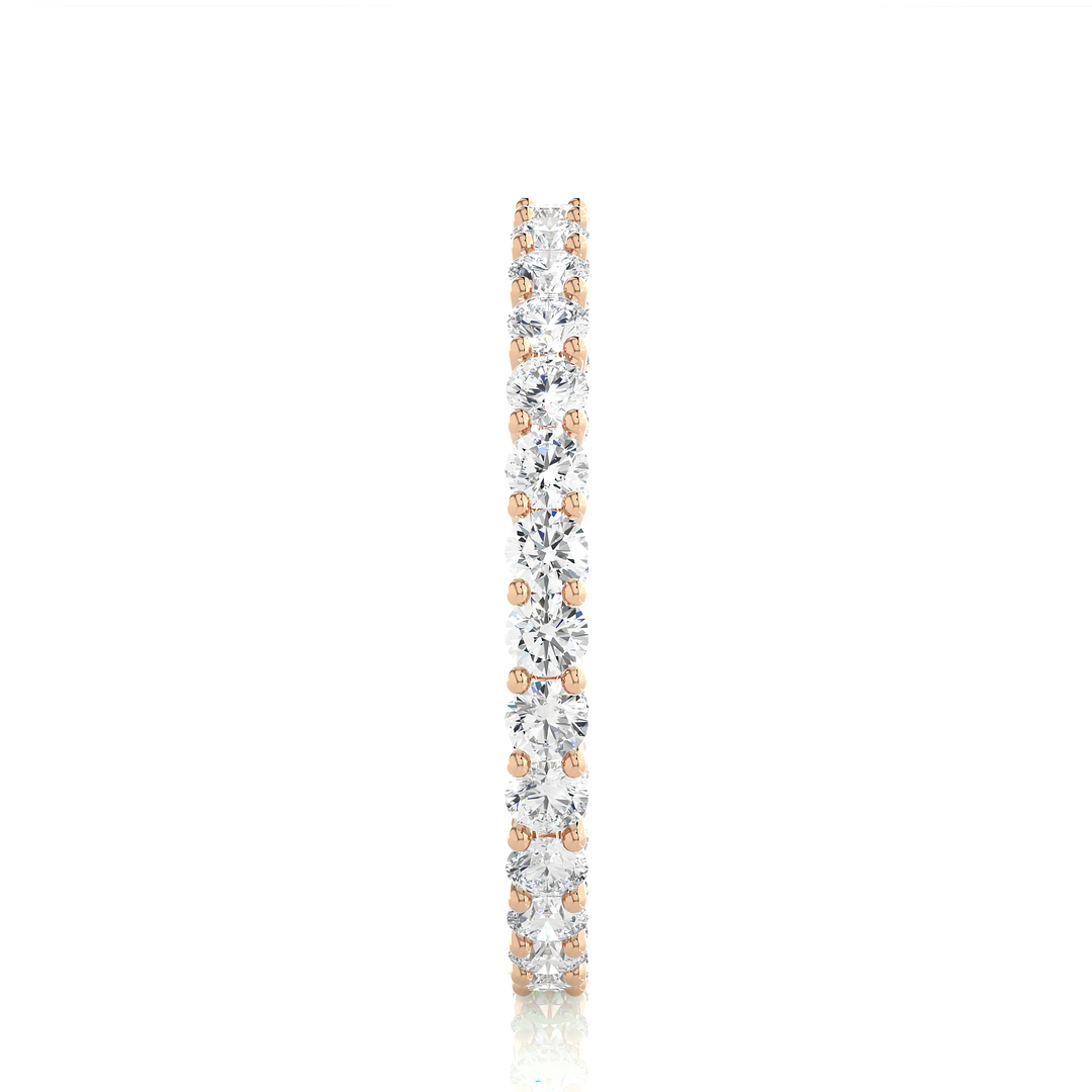 1.04 CT Round Lab Grown Diamond Prong Set Eternity Band | 30 Stone Gold Ring