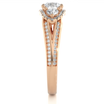 Load image into Gallery viewer, 1.14 Carat Lab-Grown Diamond Engagement Ring | Three Stone Round with Hidden Princess
