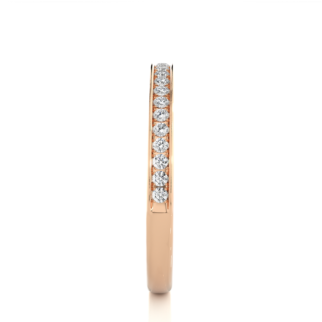 0.19 CT Round Cut Lab Grown Diamond Prong Set Band  23 Stone IGI Certified
