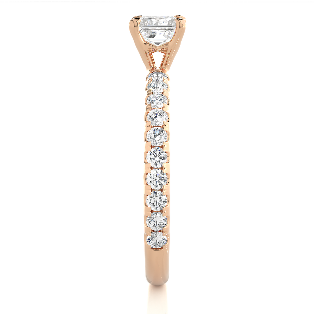 1.01 CTW Princess Cut Solitaire Lab-Grown Diamond Engagement Ring