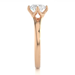 Load image into Gallery viewer, 1.08 CT Round Brilliant Lab Grown Diamond Solitaire Engagement Ring | Gold Band
