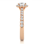 Load image into Gallery viewer, 1.09 CT Round Cut Halo Lab Grown Diamond Ring | 27 Stone Design
