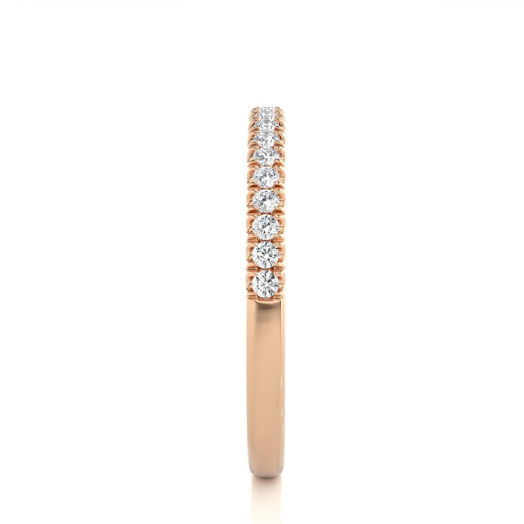 0.20 CT Round Cut Lab Grown Diamond Band  19 Stone IGI Certified