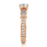 Load image into Gallery viewer, 1.50 Carat Three Stone Lab-Grown Diamond Ring | Round &amp; Baguette Unique Design
