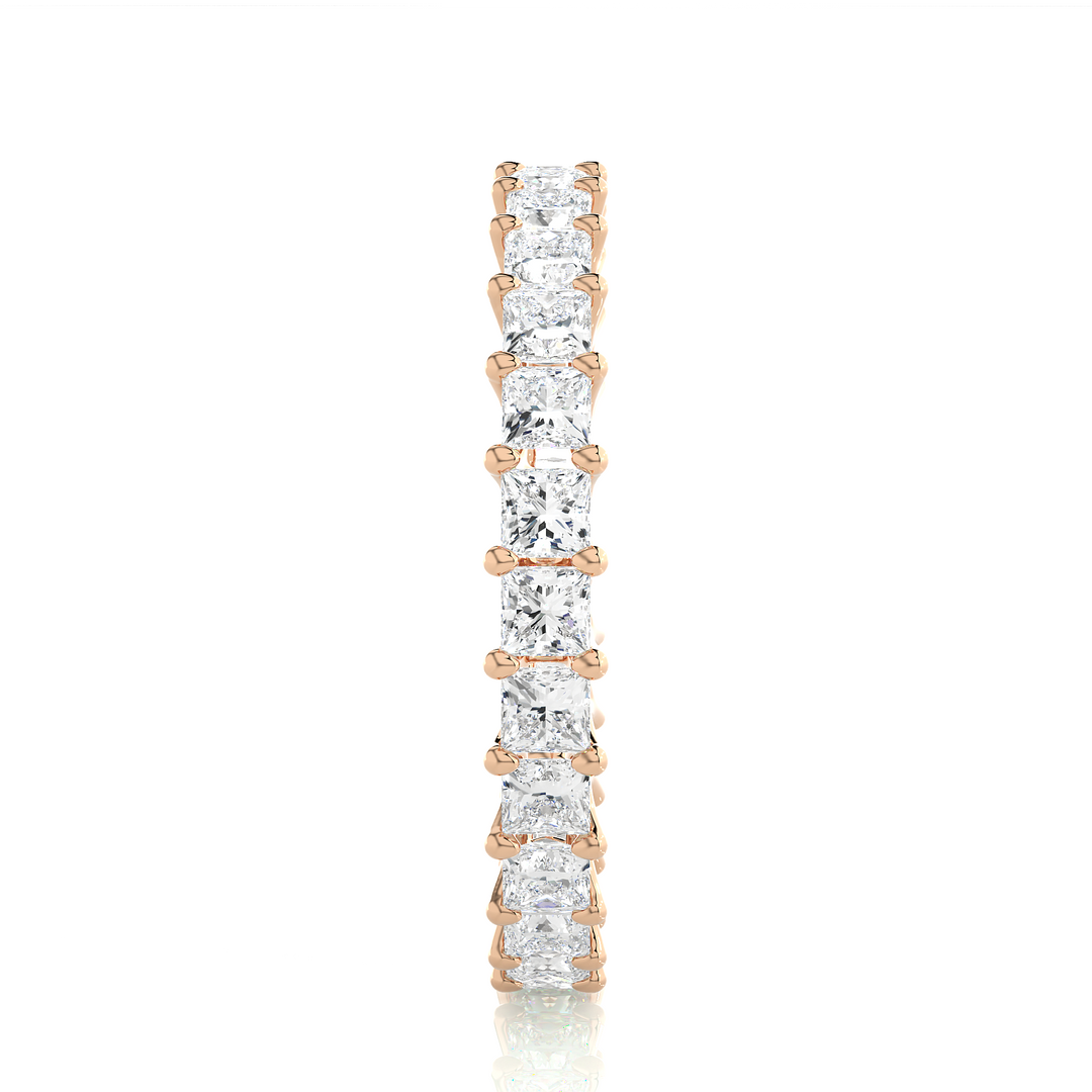 1.93 CT Princess Cut Lab Grown Diamond Eternity Band | 27 Stones | 10K, 14K & 18K Gold