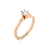 Load image into Gallery viewer, 0.47 CT Round Lab Grown Diamond Solitaire Engagement Ring | Gold Band

