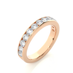 Load image into Gallery viewer, 0.96 CT Round Cut Lab Grown Diamond Channel Set Band  13 Stone IGI Certified
