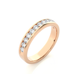 Load image into Gallery viewer, 0.52 CT Round Cut Lab Grown Diamond Channel Set Band  13 Stone IGI Certified

