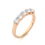 Load image into Gallery viewer, 1.03 CT Round Cut Lab Grown Diamond Prong Set Band  5 Stone IGI Certified
