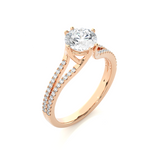 Load image into Gallery viewer, 1.34 CTW Round Lab-Grown Diamond Engagement Ring with Split Shank E-F / VVS-VS
