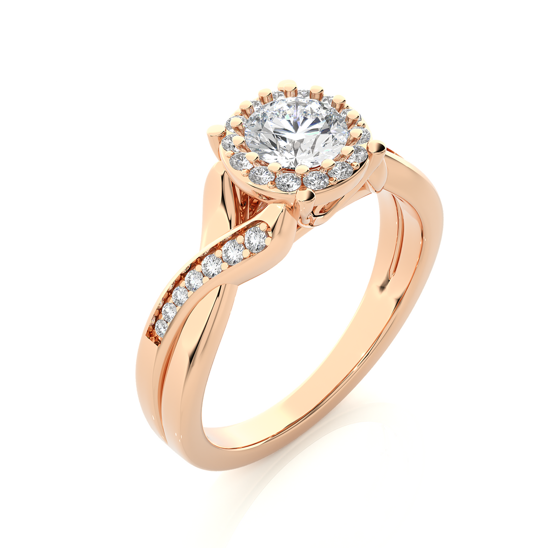 0.83 Carat Vintage Style Lab-Grown Round Diamond Ring | Timeless Elegance