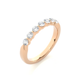 Load image into Gallery viewer, 0.52 CT Round Cut Lab Grown Diamond Bar Set Band  7 Stone IGI Certified
