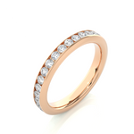 Load image into Gallery viewer, 0.96 CT Round Lab Grown Diamond Channel Set Eternity Band | 32 Stone Gold Ring
