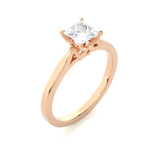 Load image into Gallery viewer, 0.57 CT Princess Cut Lab Grown Diamond Solitaire Engagement Ring | Gold Band
