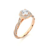 Load image into Gallery viewer, 0.95 Carat Vintage Lab-Grown Round Diamond Ring | 100 Stone Classic Design
