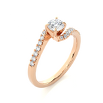 Load image into Gallery viewer, 0.67 Carat Vintage Round Cut Lab-Grown Diamond Engagement Ring | Elegant Design
