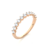 Load image into Gallery viewer, 0.57 CT Round Cut Lab Grown Diamond Prong Set Band  11 Stone IGI Certified
