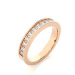 Load image into Gallery viewer, 0.49 CT Round Cut Lab Grown Diamond Bold Prong Set Band  14 Stone IGI Certified
