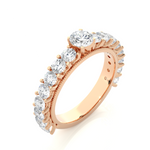 Load image into Gallery viewer, 2.53 CTW Round Lab-Grown Diamond Engagement Ring with Milgrain Detailing E-F / VVS-VS
