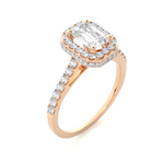 Load image into Gallery viewer, 1.44 CT Emerald Center Halo Lab Grown Diamond Ring | 73 Stones
