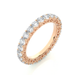 Load image into Gallery viewer, 2.28 CT Round Lab Grown Diamond Prong Set Eternity Band | 25 Stone Gold Ring

