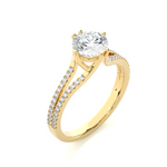 Load image into Gallery viewer, 1.34 CTW Round Lab-Grown Diamond Engagement Ring with Split Shank E-F / VVS-VS
