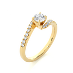 Load image into Gallery viewer, 0.67 Carat Vintage Round Cut Lab-Grown Diamond Engagement Ring | Elegant Design
