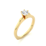 Load image into Gallery viewer, 0.47 CT Round Lab Grown Diamond Solitaire Engagement Ring | Gold Band
