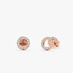 Load image into Gallery viewer, Round Full-Circle Lab-Grown Diamond Earrings 0.08 CTW – 26 Stones | 10K, 14K, 18K Gold | IGI Certified
