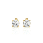 Load image into Gallery viewer, Round Lab Grown Diamond Stud Earrings – 1.00 CTW, Push Back, 10K 14K 18K White Yellow Rose Gold, IGI Certified
