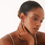 Load image into Gallery viewer, Heart-Shaped Dangle Huggie Hoop Earrings 0.88 CTW – 84 Round Lab-Grown Diamonds | 10K, 14K, 18K Gold | IGI Certified
