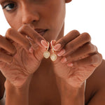 Load image into Gallery viewer, Heart-Shaped Dangle Huggie Hoop Earrings 0.88 CTW – 84 Round Lab-Grown Diamonds | 10K, 14K, 18K Gold | IGI Certified
