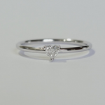 Load image into Gallery viewer, 14K White Gold Heart Cut Diamond Solitaire Engagement Ring
