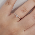 Load image into Gallery viewer, 18K White Gold Heart Cut Diamond Solitaire Engagement Ring
