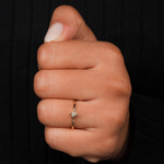 Load image into Gallery viewer, 18K Yellow Gold Star Solitaire Diamond Ring
