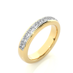 Load image into Gallery viewer, 1.07 CT Princess Cut Lab Grown Diamond Channel Set Band  11 Stone IGI Certified
