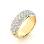 Load image into Gallery viewer, 1.88 CT Round Cut Lab Grown Diamond 4 Row Pave Band  58 Stone Bold IGI Certified

