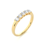 Load image into Gallery viewer, 0.51 CT Round Cut Lab Grown Diamond Five Stone Prong Set Ring  IGI Certified
