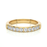 Load image into Gallery viewer, 0.40 CT Round Cut Lab Grown Diamond Prong Set Band  10 Stone IGI Certified
