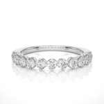 Load image into Gallery viewer, 0.57 CT Round Cut Lab Grown Diamond Prong Set Band  11 Stone IGI Certified
