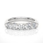 Load image into Gallery viewer, 1.11 CT Round Cut Lab Grown Diamond Band  5 Stone IGI Certified
