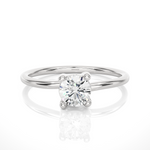 Load image into Gallery viewer, 0.53 CT Round Lab Grown Diamond Solitaire Engagement Ring | 1 Stone Gold Band
