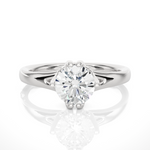 Load image into Gallery viewer, 1.08 CT Round Brilliant Lab Grown Diamond Solitaire Engagement Ring | Gold Band
