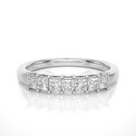 Load image into Gallery viewer, 0.50 CT Princess Cut Lab Grown Diamond Prong Set Band  7 Stone IGI Certified
