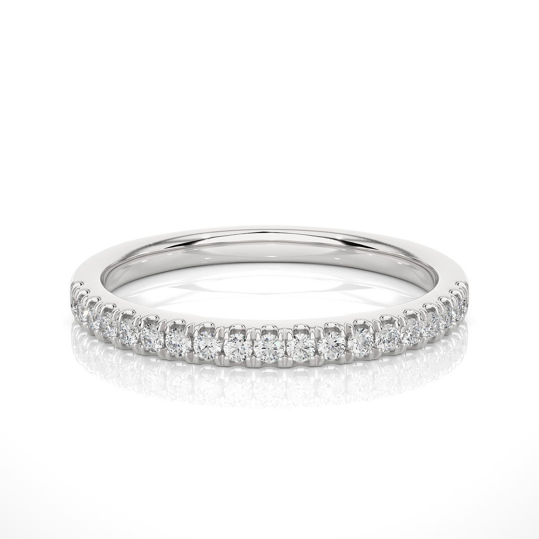 0.20 CT Round Cut Lab Grown Diamond Band  19 Stone IGI Certified