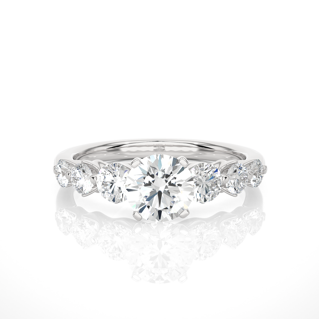 1.47 CTW Round Lab-Grown Diamond Claw Set Engagement Ring E-F / VVS-VS